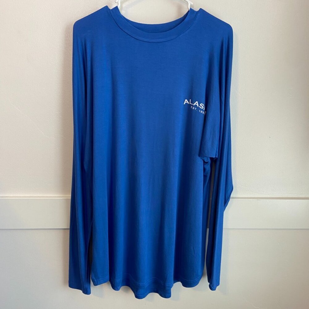 ACE USA Blue Alaska Graphic Long Sleeve Shirt